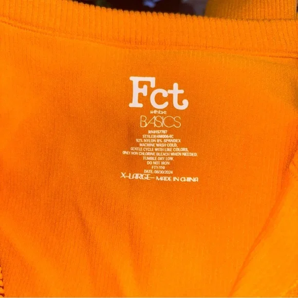 Orange Zip-Up Cropped Tee - Picture 3 of 3